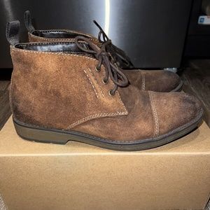 Clarks J Hinman Men's Mid Chukka Boots Size US 7 UK 6 Suede Dark Tan